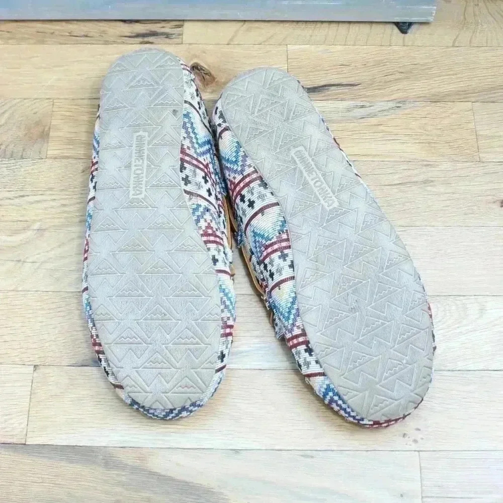 Minnetonka Cally 44252 Women's Size 10M Slippers Moccasin Southwest Aztec - Picture 6 of 7